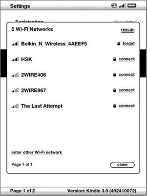 Select a WiFi Network