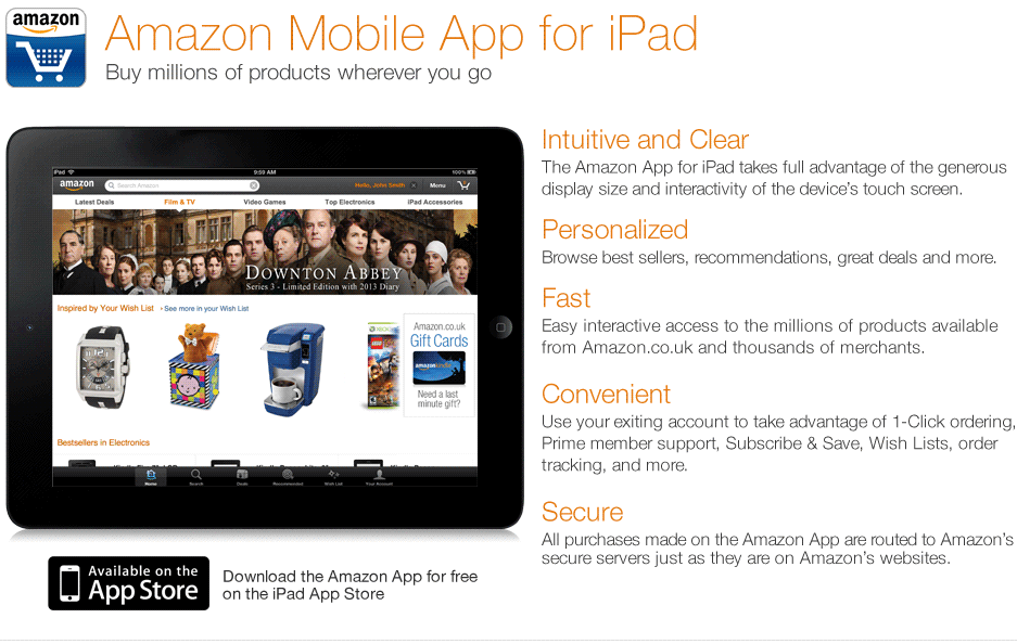 Amazon Mobile App for iPad