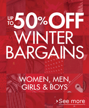 Up to 50% off Winter Bargains