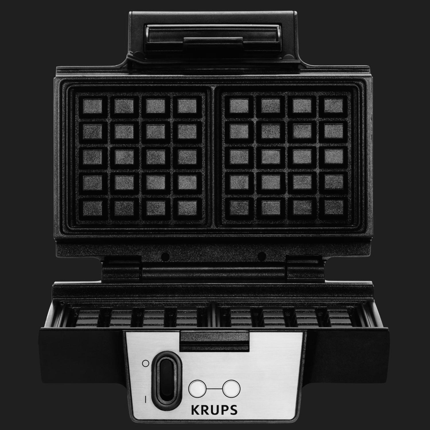 Amazon.de Krups FDK 251 Waffeleisen, 850 Watt für Belgische Waffeln, schwarz edelstahl