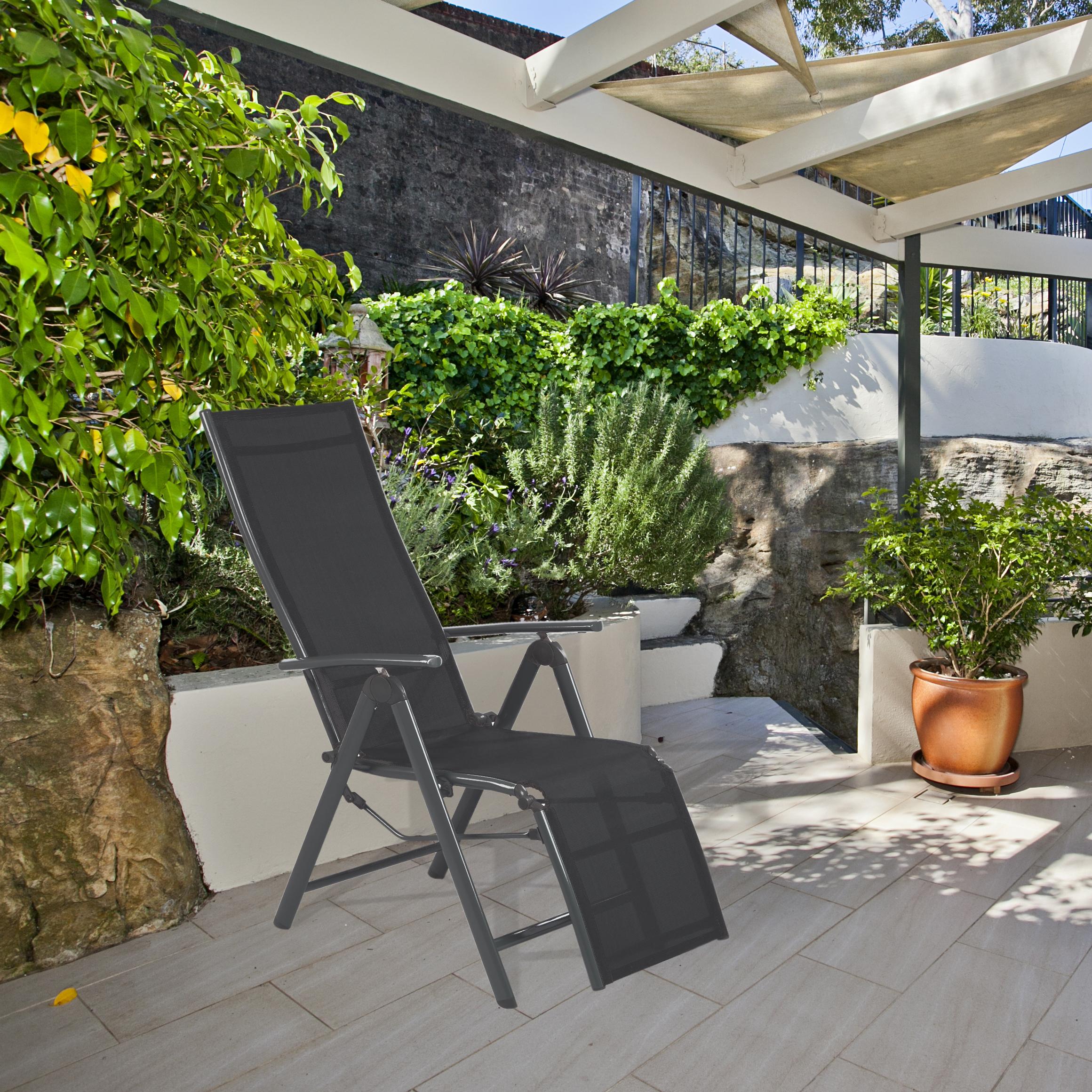 Amazon.de: Ultranatura Liegestuhl mit Fußteil der Serie Korfu