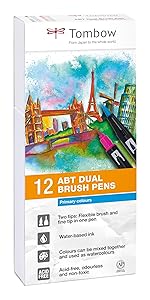 Tombow ABT-12P-1 Fasermaler Dual Brush Pen Set
