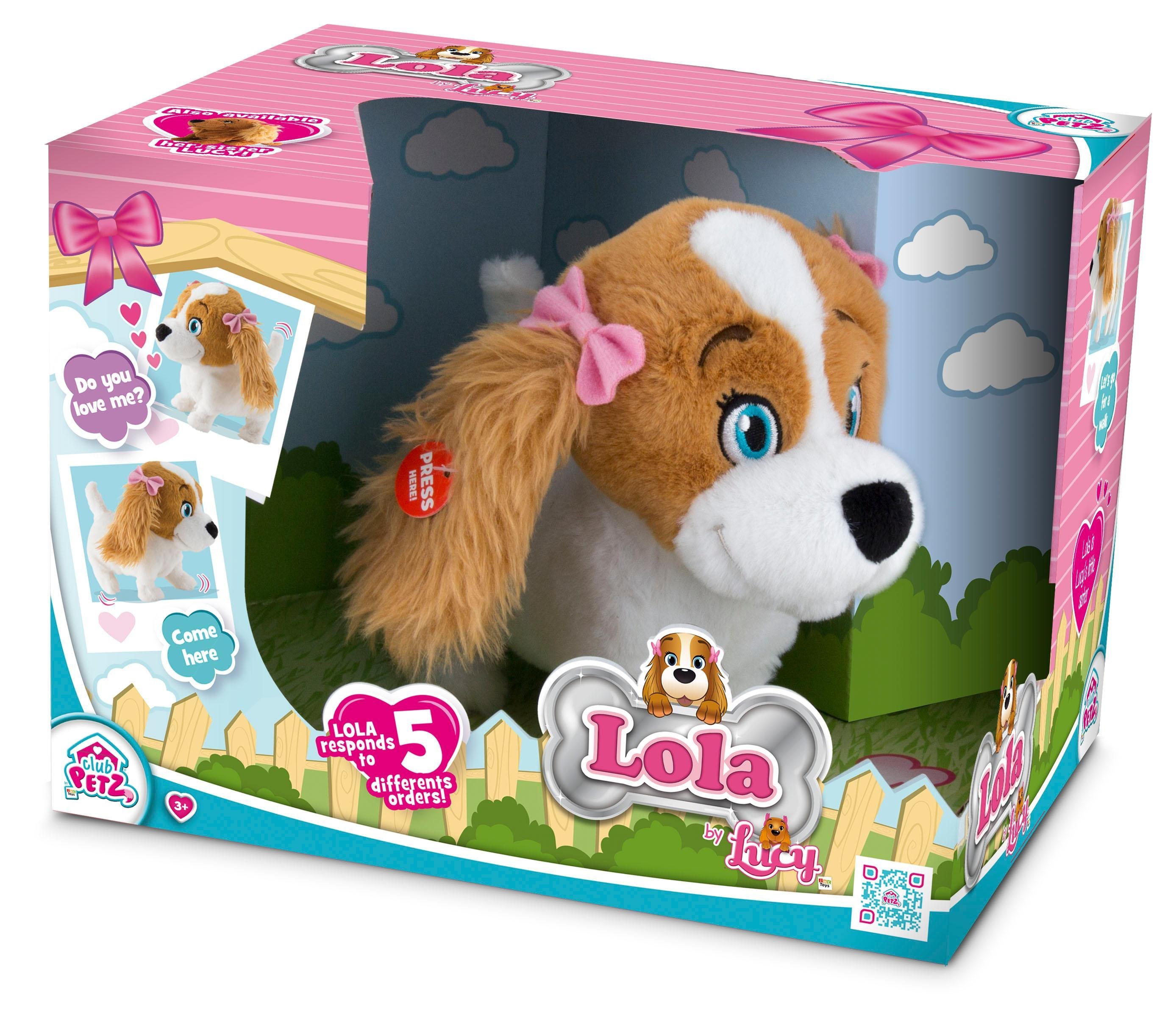 IMC Toys 94802IM Plüschtier Lola Hundewelpe, braun/weiß Amazon.de