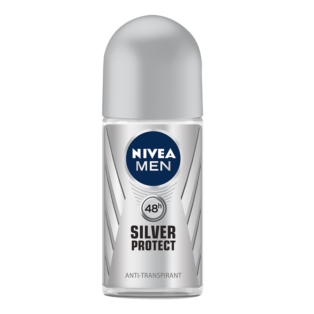 Nivea Men Silver Protect Deo Roll-On – 48h Schutz Gegen Schweiß & Geruch, 50 Ml