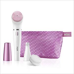 Braun 832S Face Gesichtsepilierer und Reinigungsbürste für sensible Haut, rosa
