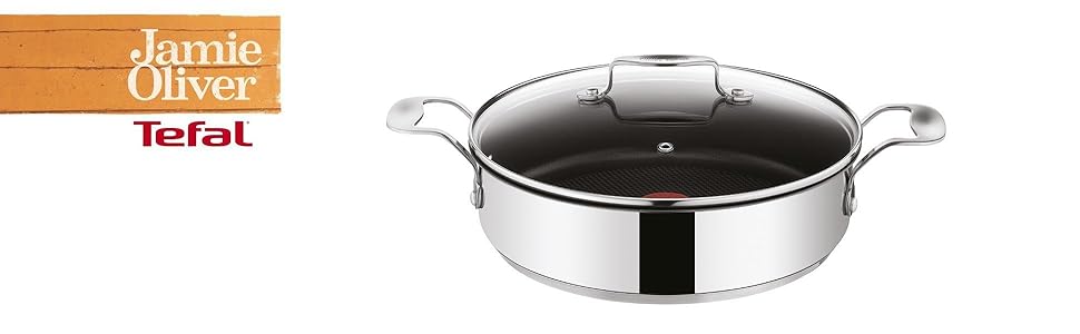 Tefal Jamie Oliver Servierpfanne 25 Cm Test Tefal E79071 Jamie Oliver Induction Servierpfanne mit 2 Seitengriffen