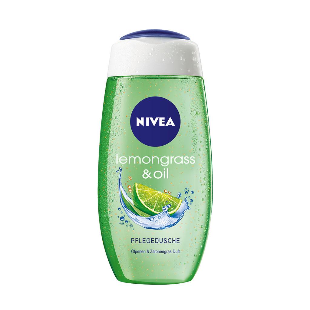 Nivea Lemongras & Oil Duschgel (mit PflegeölPerlen), 4er Pack (4x 250