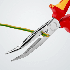 Knipex 26 26 200 – Flachrundzange mit Schneide, VDE-geprüft