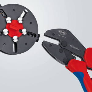 KNIPEX MultiCrimp Zange Mit Wechselmagazin - Professionelle Crimpzange Für PV-Anlagen & Elektro