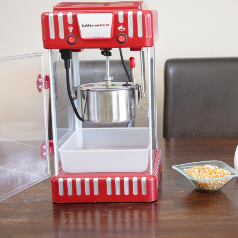 Amazon.de: Ultratec Retro Popcornmaschine mit Edelstahl-Topf