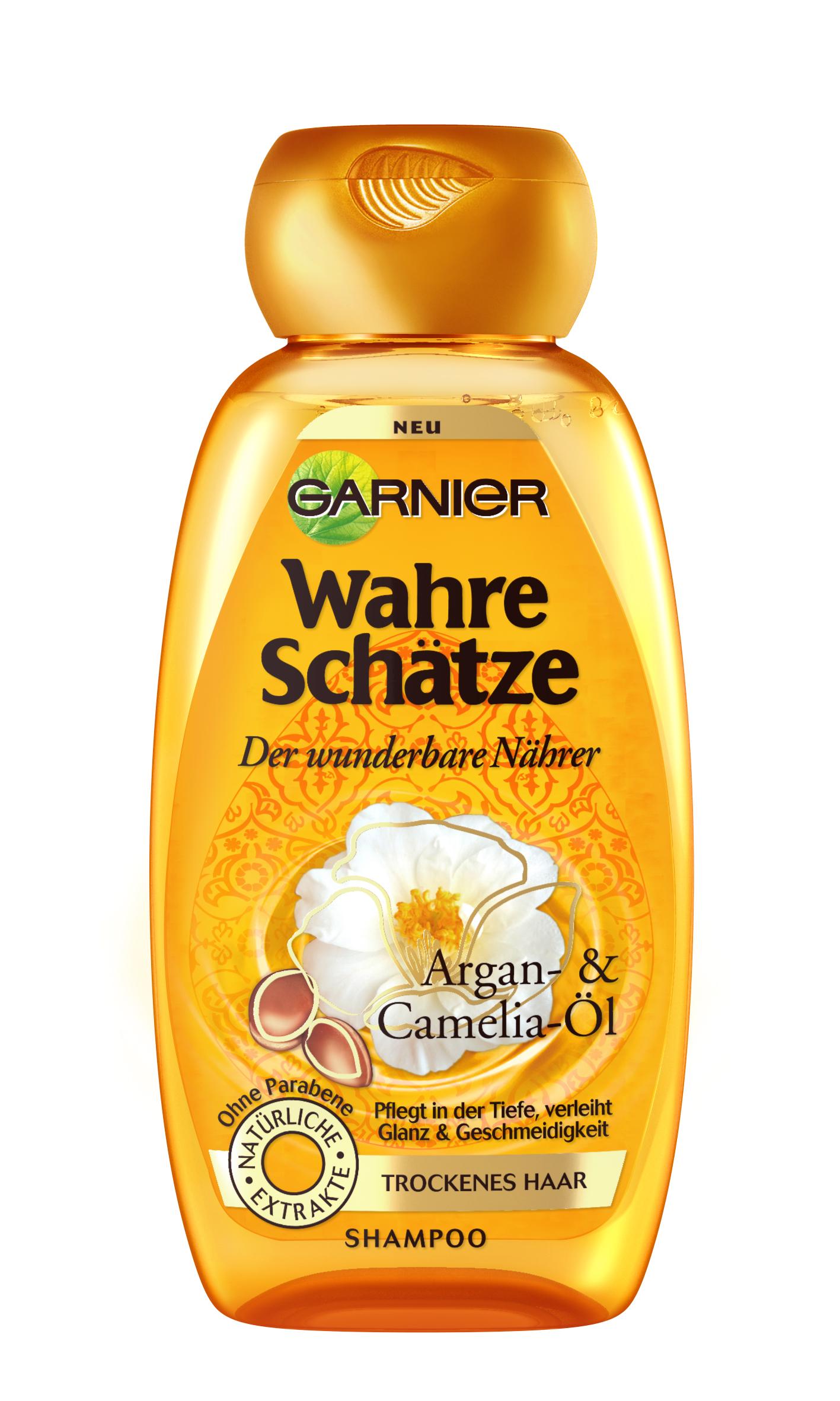 Garnier Wahre Schätze Shampoo Glanz & Geschmeidigkeit, 1er Pack (1 x