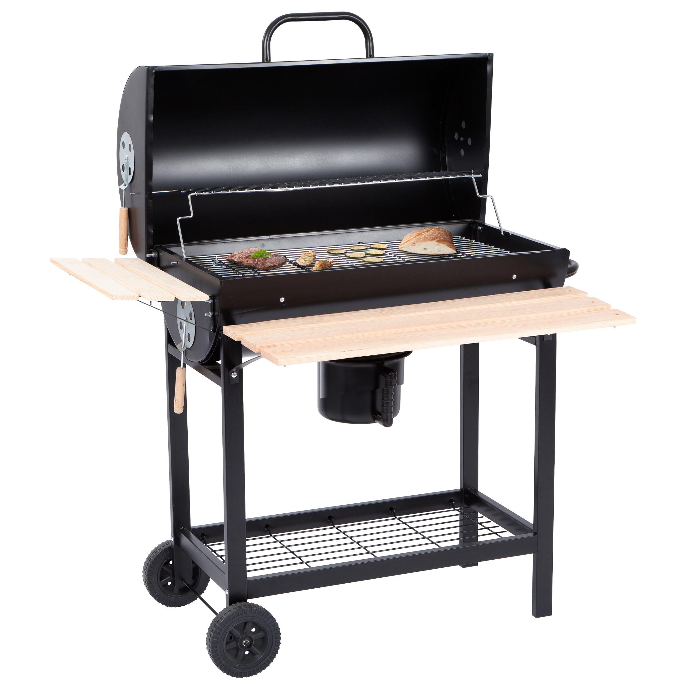 Ultranatura Smoker Holzkohle Grill Alamo, BBQ Grillwagen für Terrasse