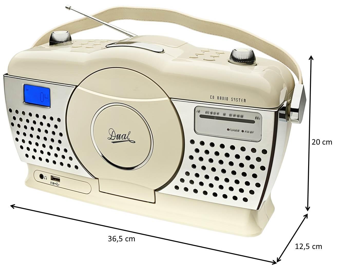 Dual RP 100 Retroradio mit CD-Player (USB, UKW-Radio ...