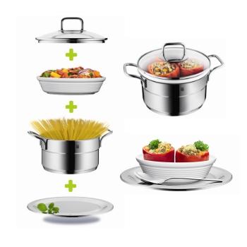 WMF Zubereitungs-und Servier Set, Edelstahl, 3-teiliges