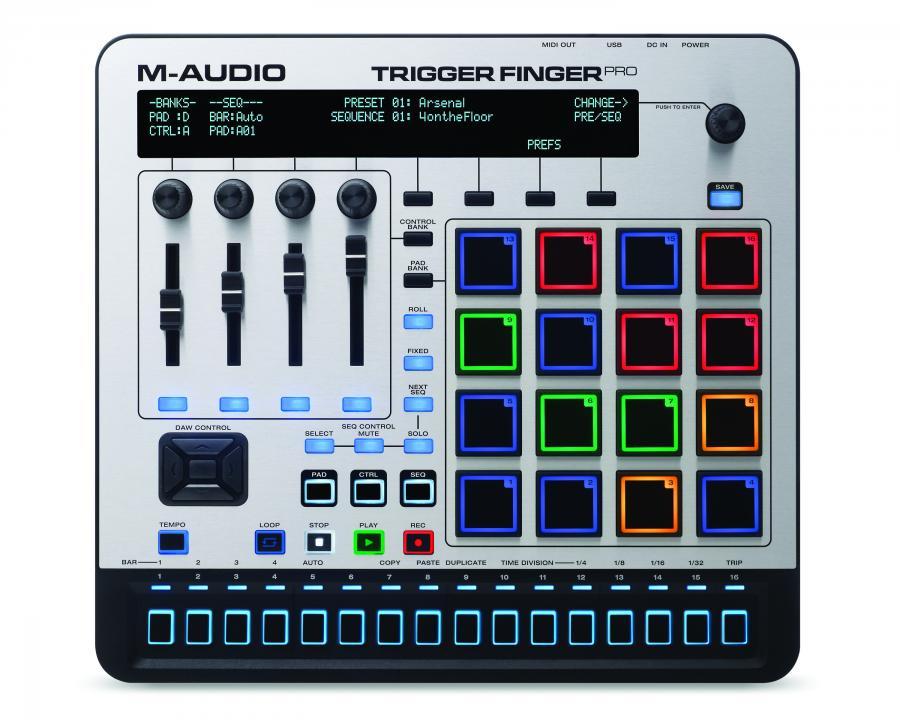 MAudio Trigger Finger Pro USB MIDI Controller mit Step Sequencer