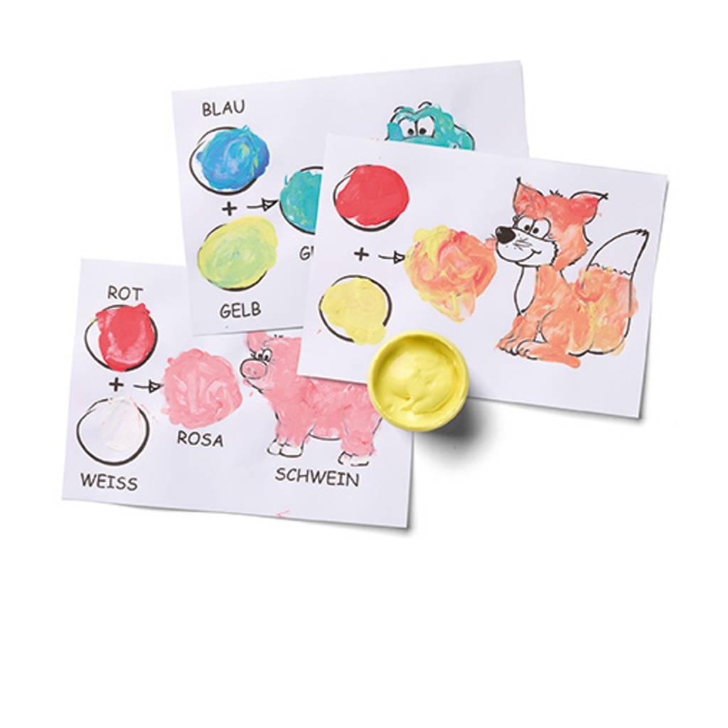 Kreul 29100 - Mucki Fingermalfarbe, Farben Spiel Kiste, Wir mischen