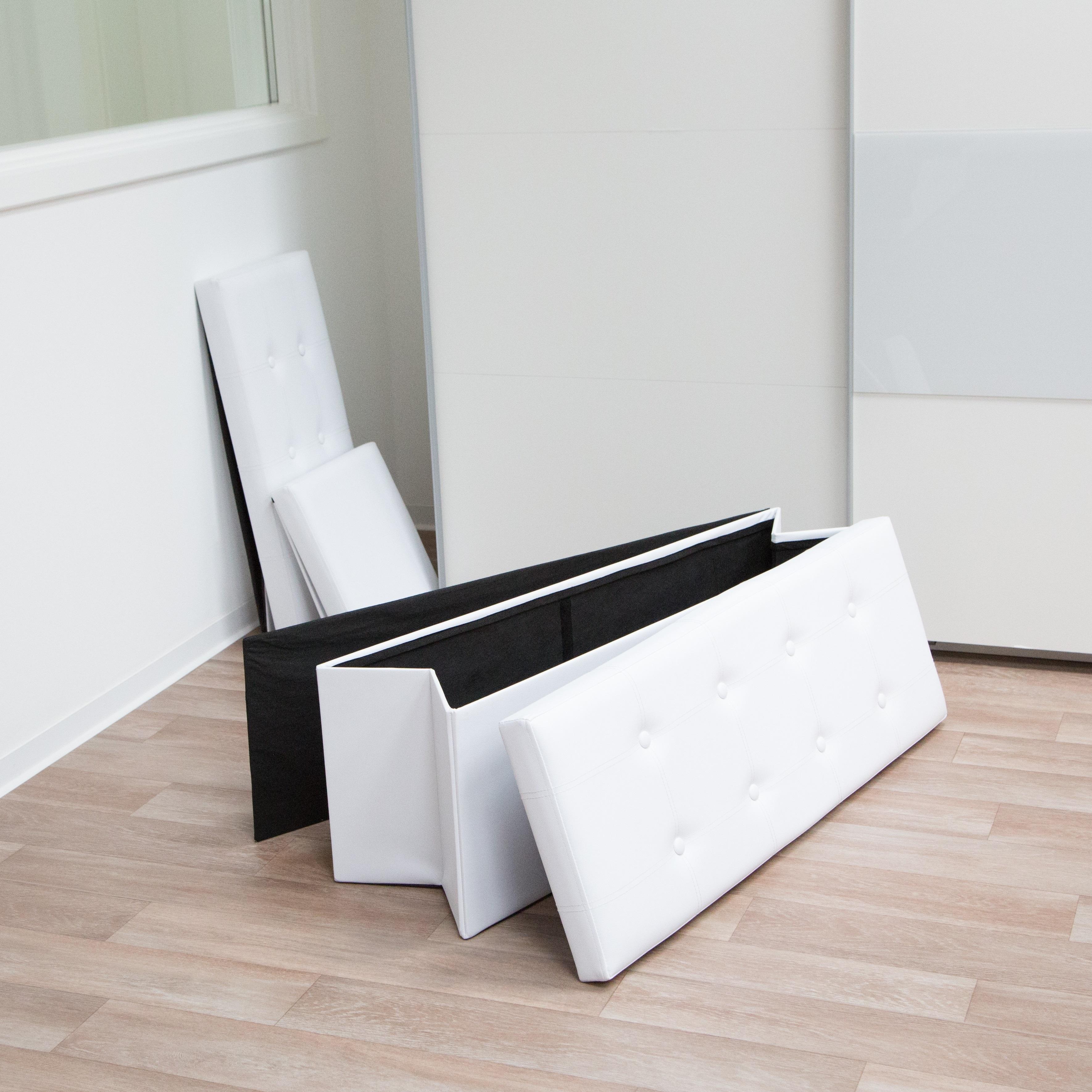 Levivo faltbare gepolsterte Sitzbank mit Aufbewahrungsbox, belastbar