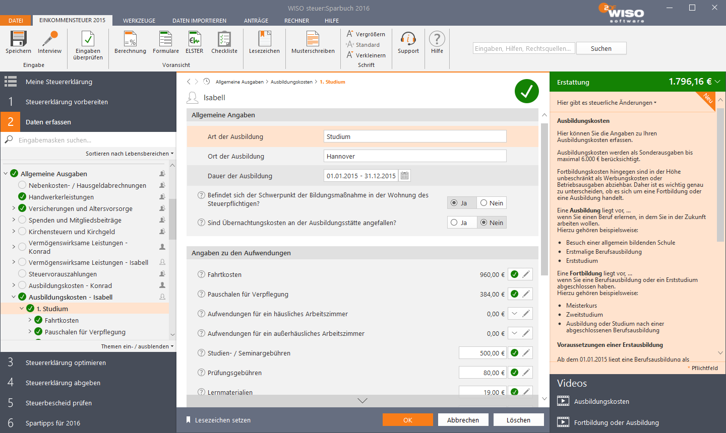 WISO steuerSparbuch 2016 [PC Download] Amazon.de Software