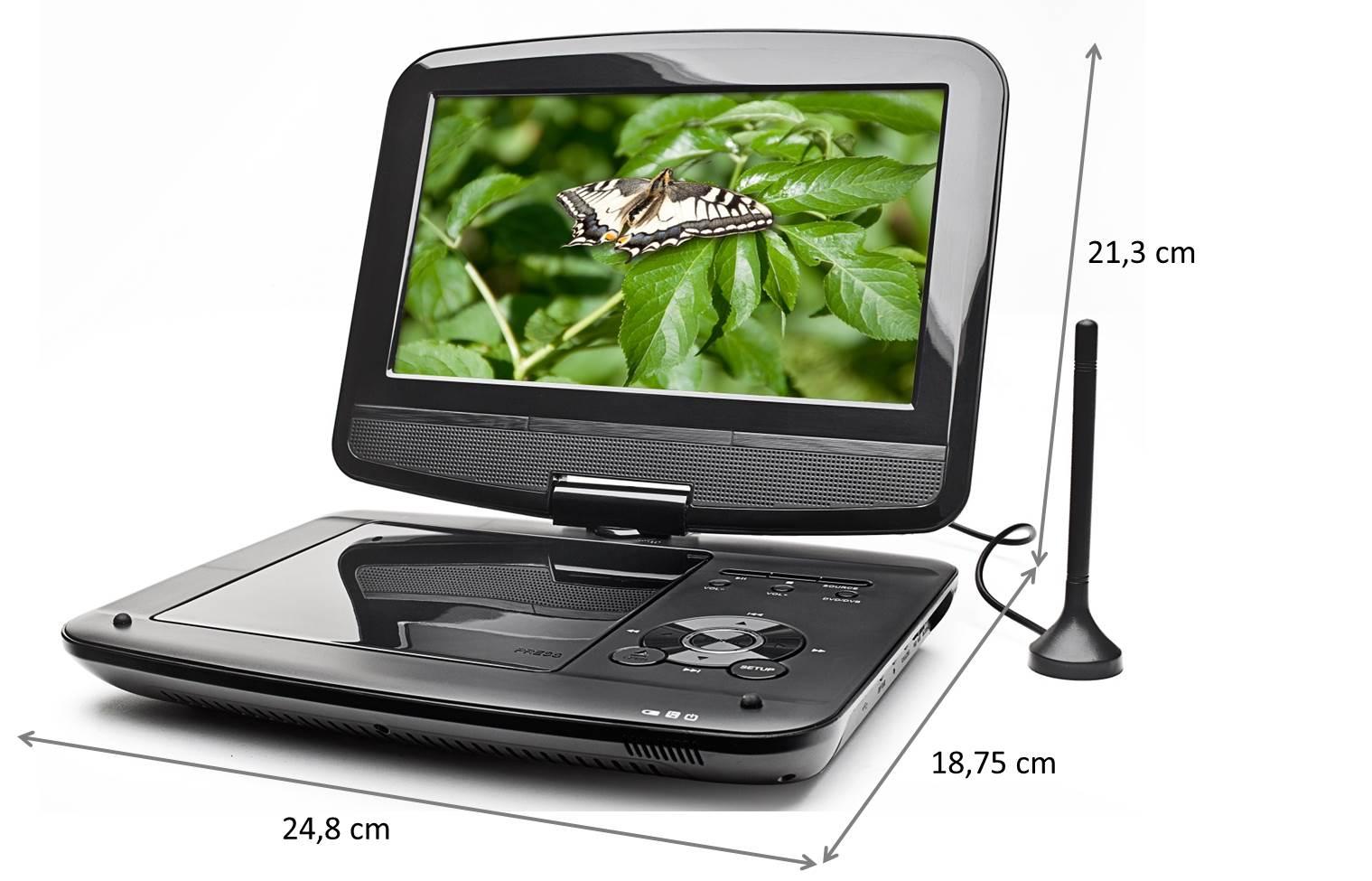 Dual DVDP 907 tragbarer DVDPlayer mit DVBT (23 cm (9 Zoll) LCD