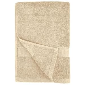 Pinzon by Amazon Handtuchset aus Baumwolle, Creme, 2 Bade- und 2