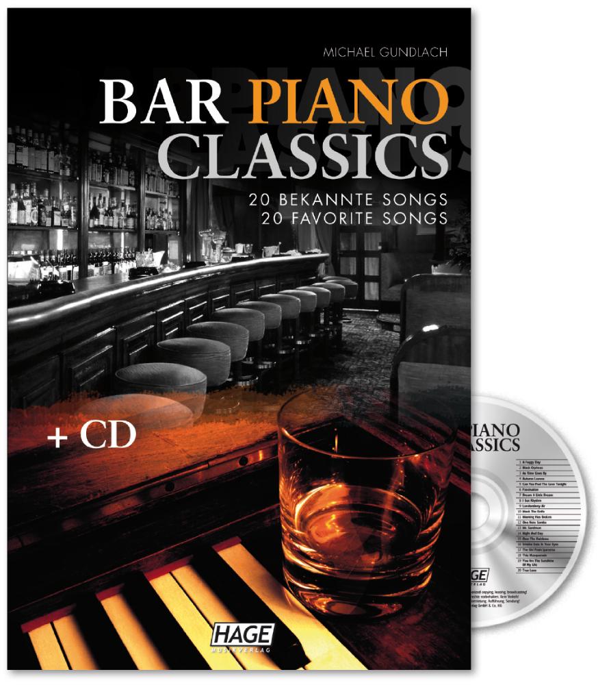 Bar Piano Classics mit CD 20 bekannte Songs leicht bis mittelschwer