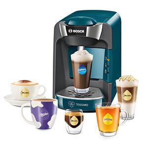 Tassimo Suny Kapselmaschine TAS3205 Kaffeemaschine by Bosch, über 70  Getränke, vollautomatisch, geeignet für alle Tassen, nahezu keine  Aufheizzeit, 1300 W, blau/anthrazit : Amazon.de: Lebensmittel \u0026 Getränke