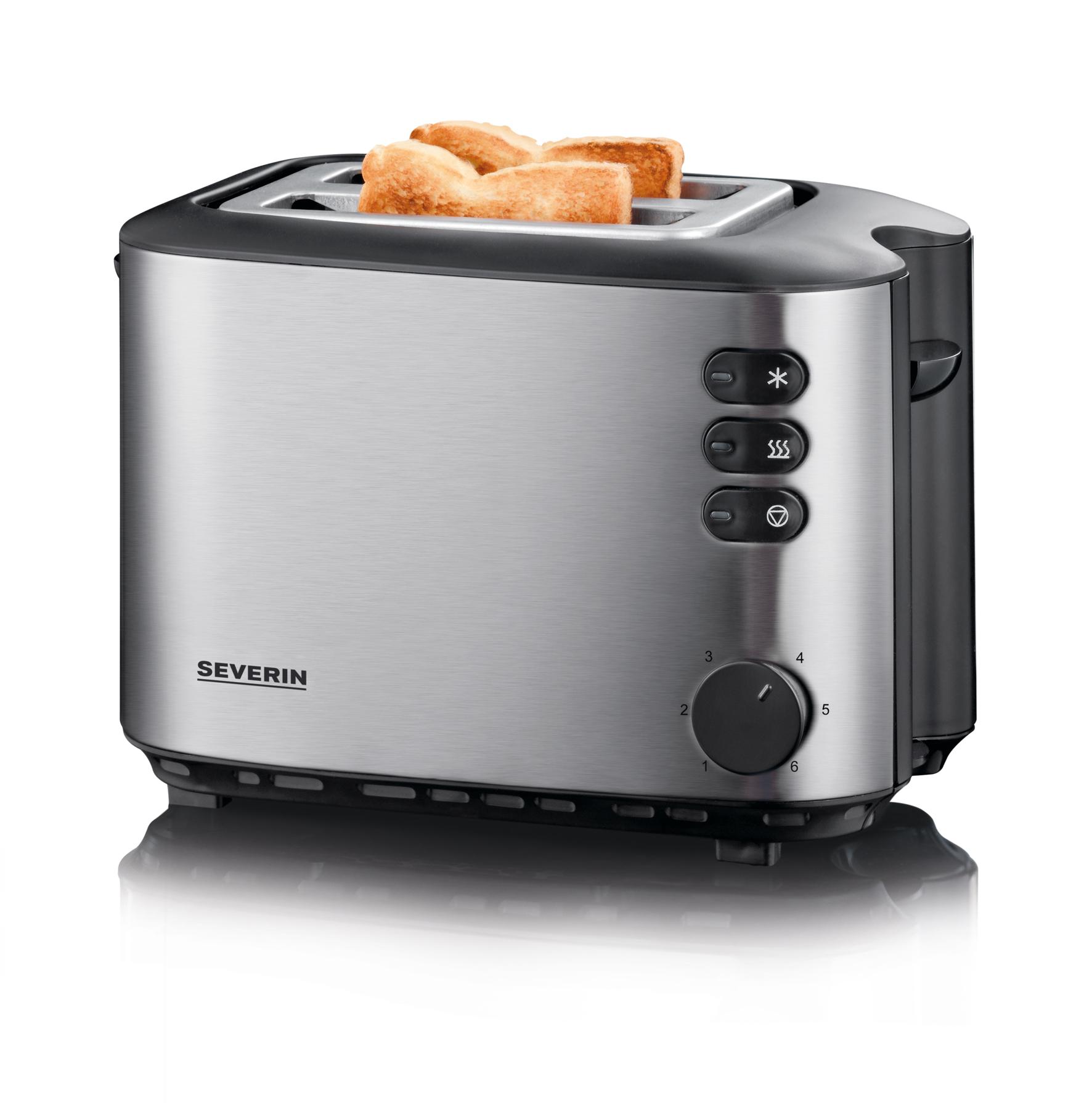 Amazon.de Severin AT 2514 AutomatikToaster (850 Watt, Brötchenaufsatz