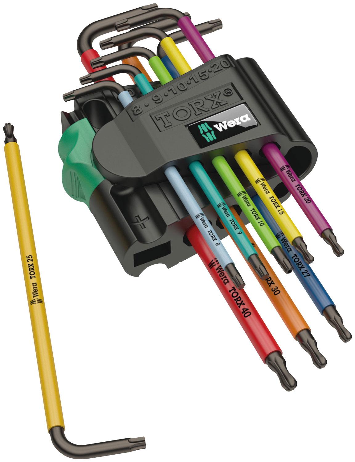 Conjunto de Chaves em L Torx Wera 967 SPKL/9 TX BO