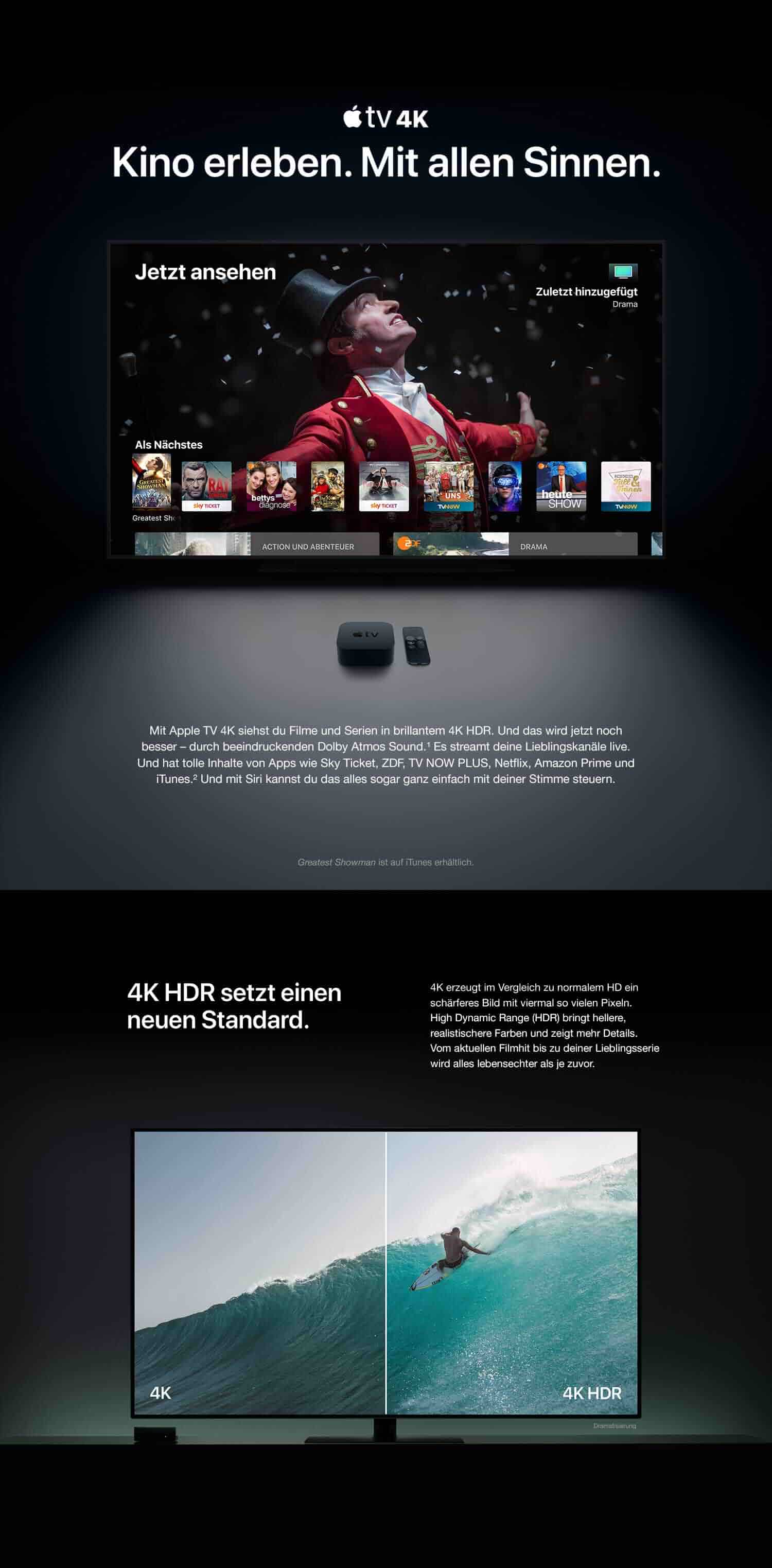 Apple TV 4K (64GB): Amazon.de: Alle Produkte