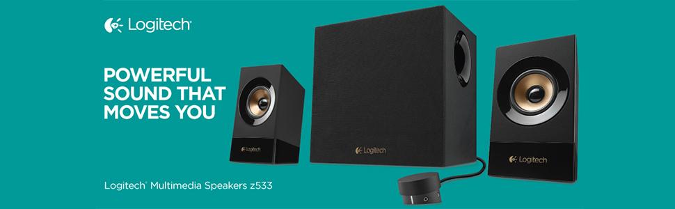 Enceintes PC Logitech Z533 - 120W Avec Caisson De Basse - Entrée 3.5mm/RCA - Noir