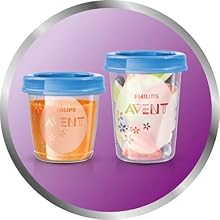 Philips Avent Scf721 Pots De Conservation 10x180 Ml Et 10x240 Ml Avec Couvercles Associes Et Cuillere De Sevrage Amazon Fr Bebe Et Puericulture