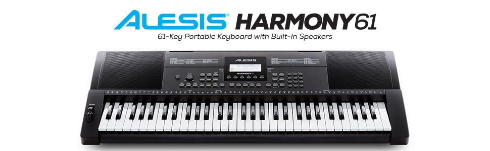 Alesis Melody 61 Piano Numérique 61 Touches Débutants - 300 Sons, Haut-parleurs Intégrés Et Leçons