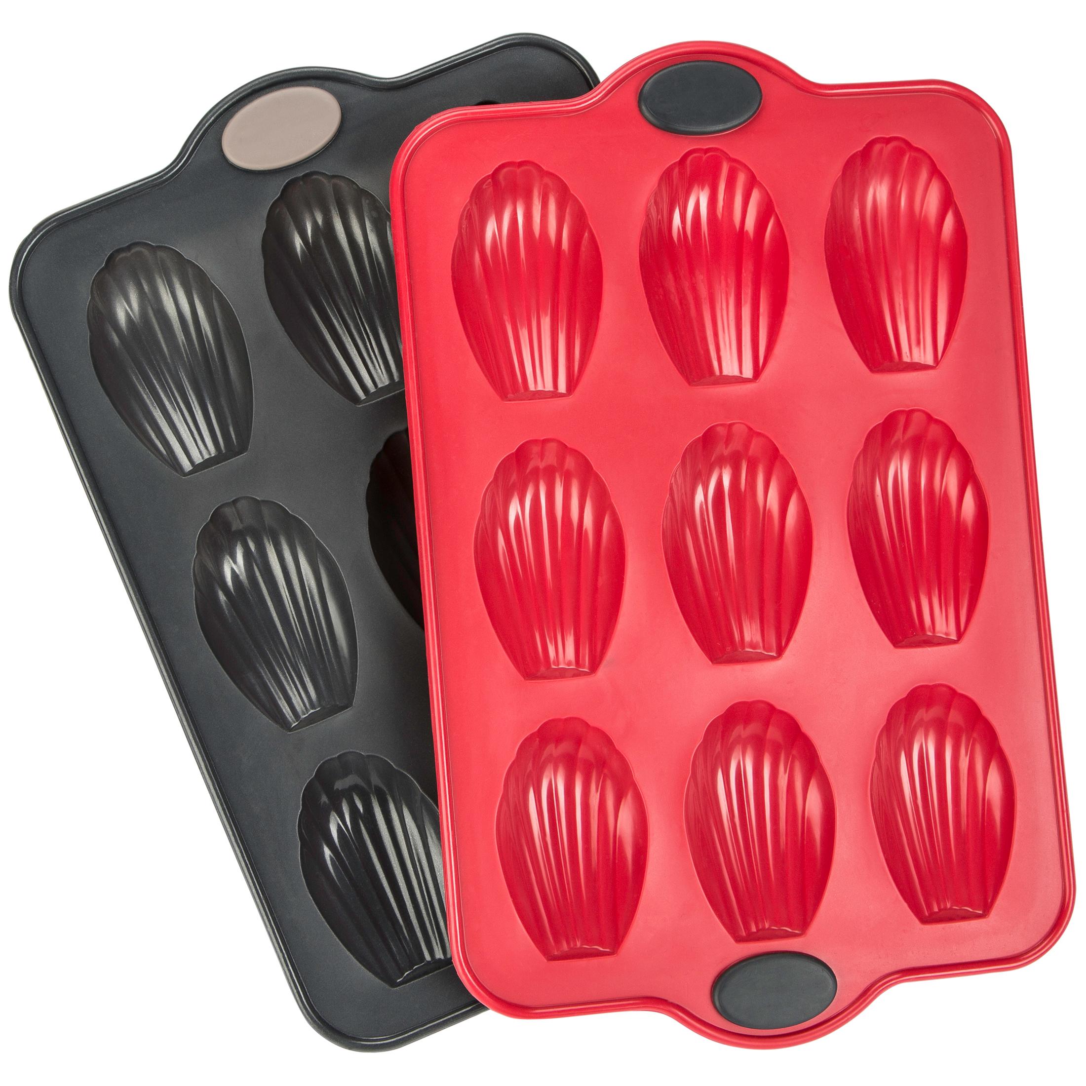 Levivo Moule à pâtisserie en silicone pour 9 madeleines et gâteaux