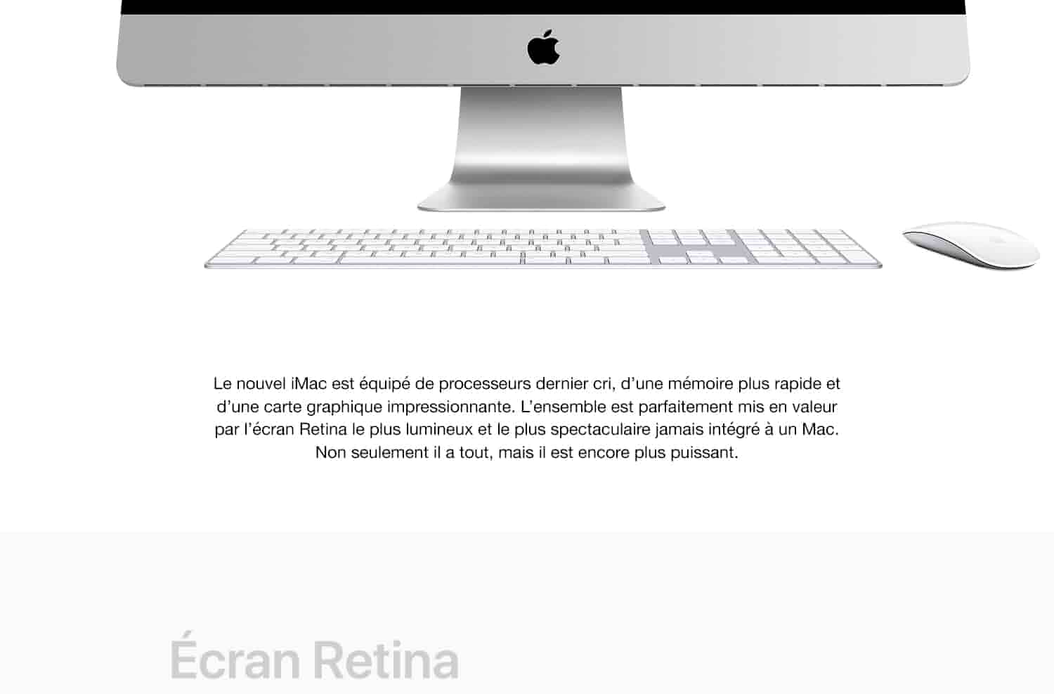 Apple iMac (27 pouces avec écran Retina 5K: Processeur Intel Core i5