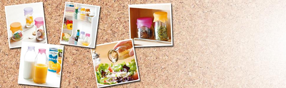 Amazon Co Jp アデリア ガラス 保存瓶 ホワイト 909ml グーニュービン 日本製 M 6584 ホーム キッチン