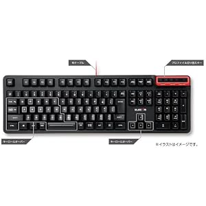 Amazon Co Jp エレコム ゲーミングキーボード ハードウェアマクロ 全キーカスタマイズ対応 Tk Dux31bk パソコン 周辺機器