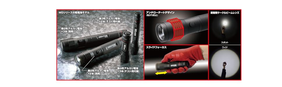 Amazon GENTOS(ジェントス) LED 懐中電灯 【明るさ200ルーメン/実用