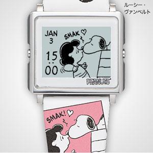 Amazon Co Jp エプソン スマートキャンバス Smart Canvas Peanuts Beagle Hug スヌーピーとルーシー ヴァンペルト 腕時計 W1 Pn210 パソコン 周辺機器