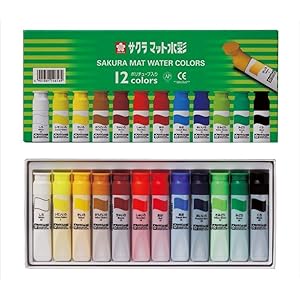 Amazon Co Jp サクラクレパス 絵の具 マット水彩 ポリチューブ入り 12色セット Mw12pe ホビー