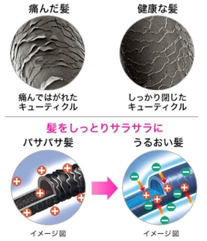 マイナスイオンでうるおい髪へ