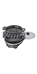 TIGER タイガーグリルなべ 3枚プレート CQD-B300-TH