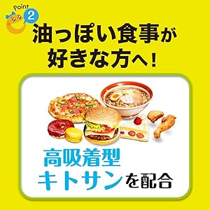 高吸着型キトサンが 楽しい食事をサポート！