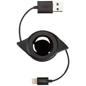 Amazonベーシック ライトニングケーブル Apple認証 Made For Iphone取得 Iphone5 6 6plus Ipad Air Ipad Mini Ipod用 巻き取り式60cm ブラック Amazonベーシック Amazon Basics 家電 カメラ Amazon