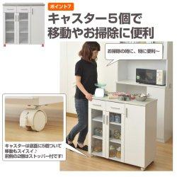 Amazon Co Jp 山善 Yamazen ベリーベリーキッチン 完成品 人工大理石天板天板キッチンガラスキャビネット 幅80 奥行40 ホワイト Ssy C8580gcjd Wh Fa ホーム キッチン