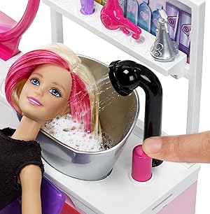 Amazon  バービー人形 スパークル スタイルサロン＆ブロンドドール プレイセット Barbie 