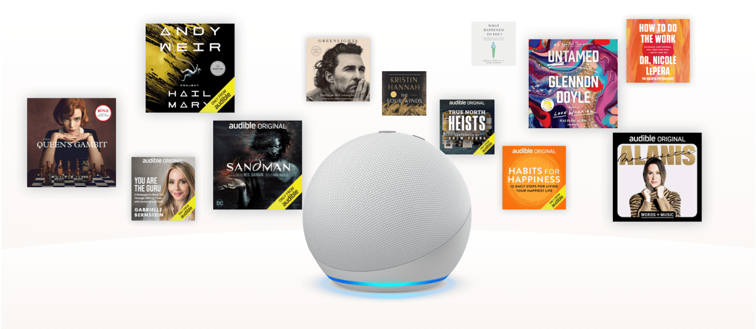 listen to audible on alexa