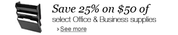 Save 25% off on $50 of select Office and Business supplies