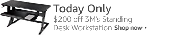 Today Only: $200 off the 3M Standing Desk Workstation