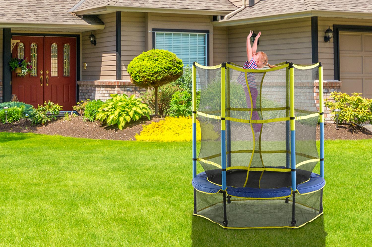 Upper Bounce KidFriendly Trampoline & Enclosure Set, Recreational