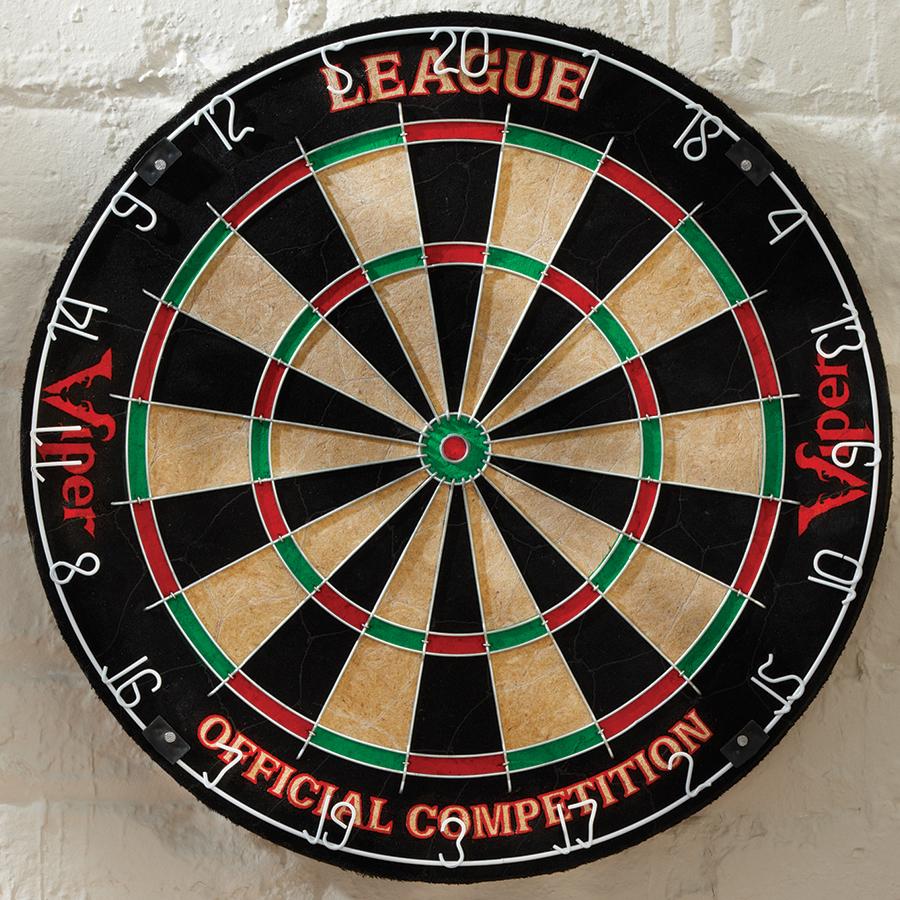Viper League Regulation Bristle Steel Tip Dartboard Set with Staple